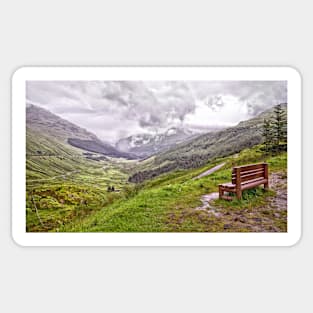 A bench with a view Sticker